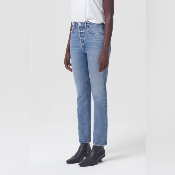 Agolde Riley Long High Rise Jeans - Picture 1 of 8